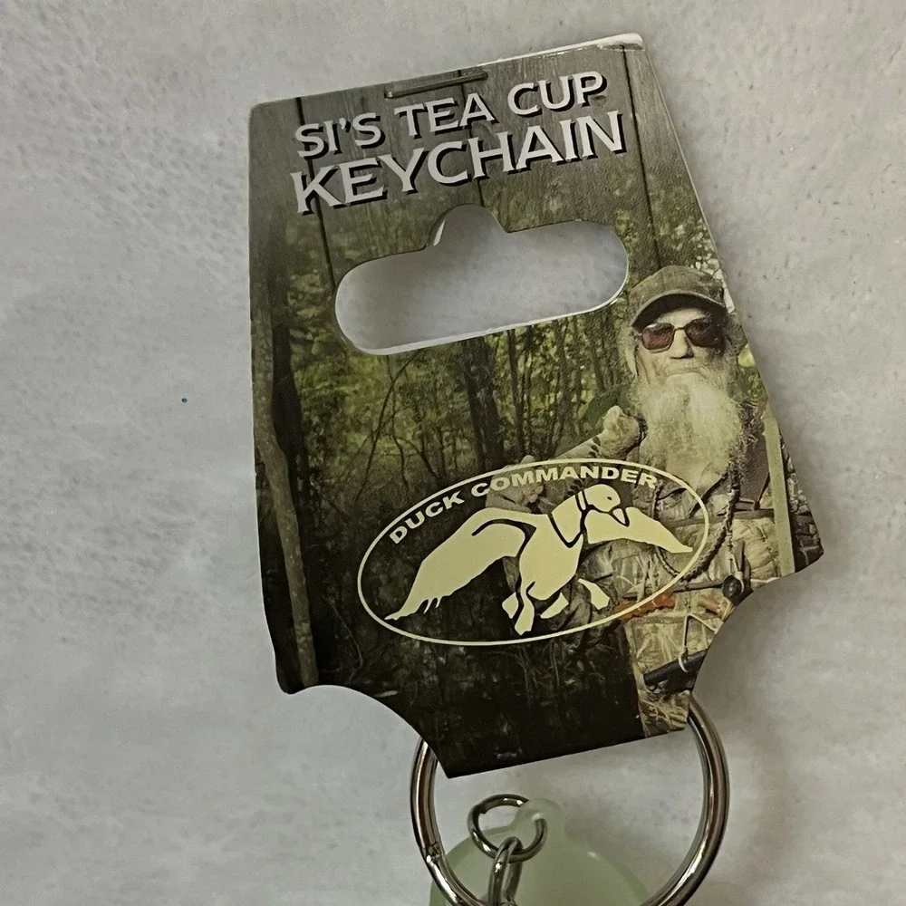 Uncle Si's Tea Cup KEYCHAIN Duck Dynasty Duck Commander Lot of 2 NEW in package